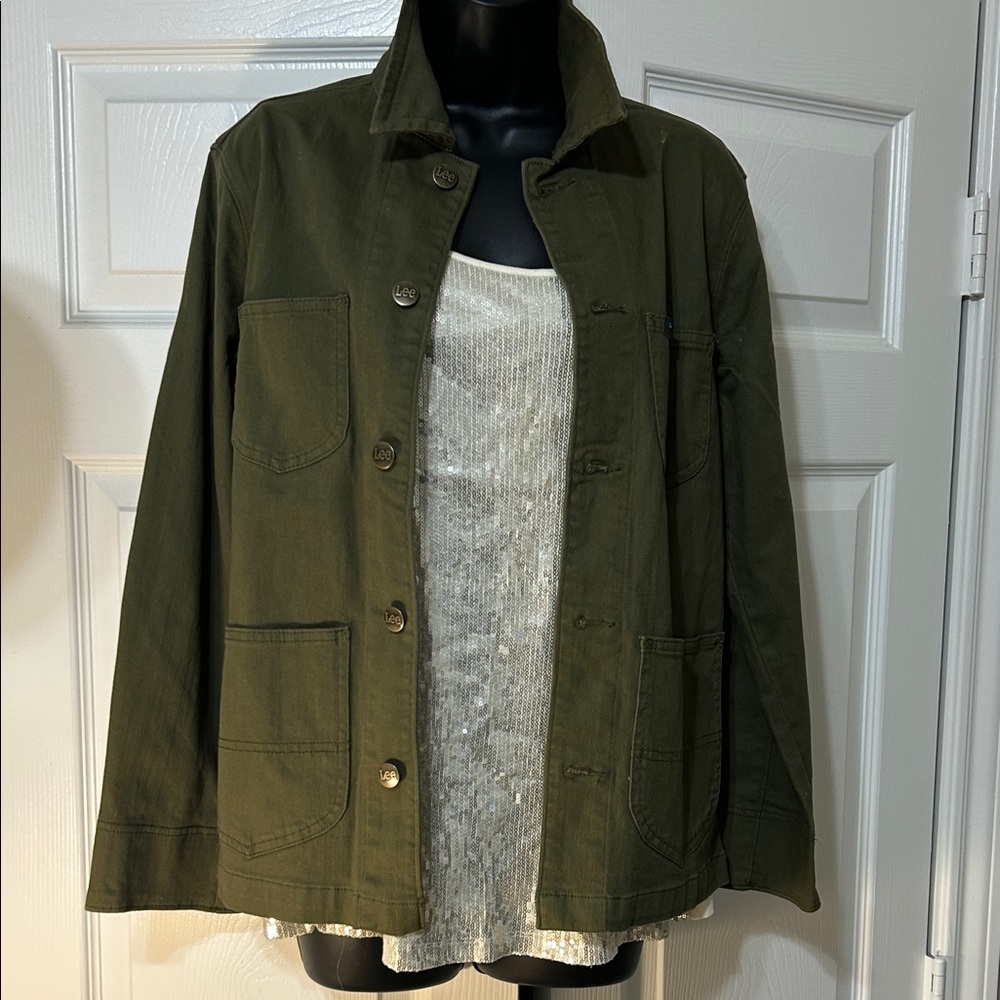 LEE Olive Green Button-Up Jacket